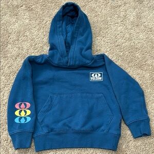 Little boys Volcom Blue Pullover Hoodie with Graphic Design 2t
